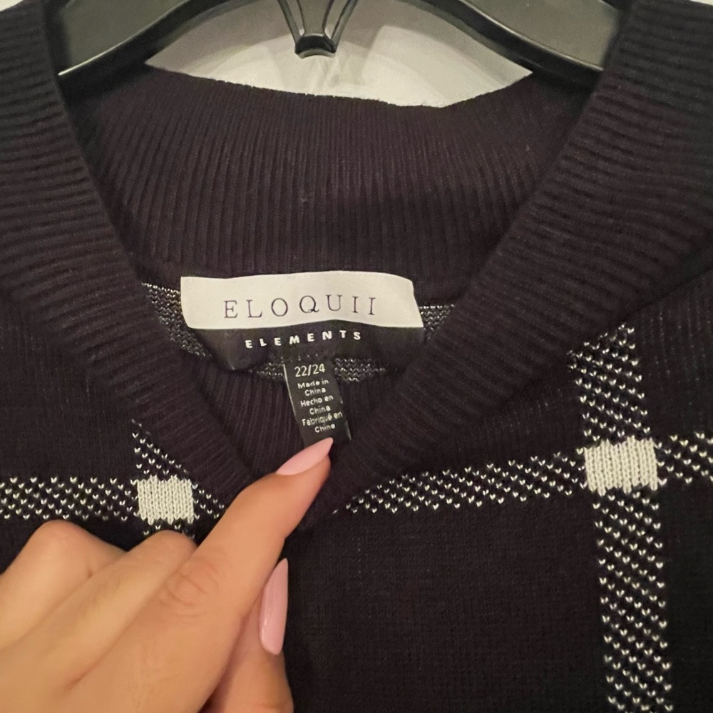 Eloquii Elements, Black Sweater, Plus size 3xl